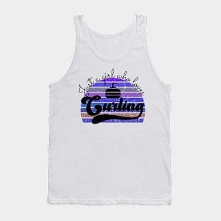 Just a girl who loves Curling-Cute Vintage Tank Top